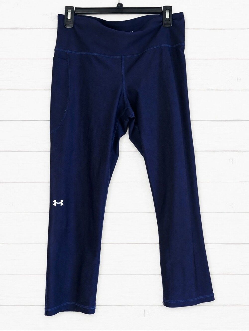 Under Armour Navy Performance Compression Capri Leggings Size L Tall